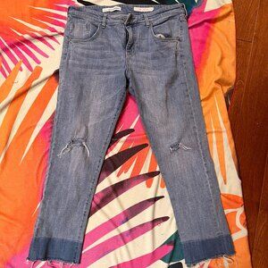 PILCRO and the LETTERPRESS Women's EM raw hem distressed jeans, size 31